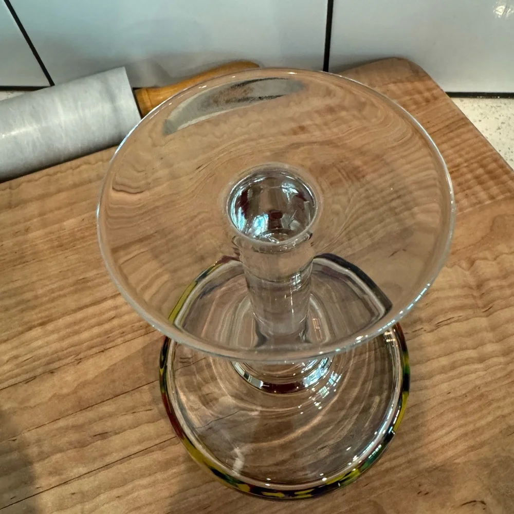 Set of 2 Confetti Glass Margarita Glasses – EUC - Picture 6 of 6